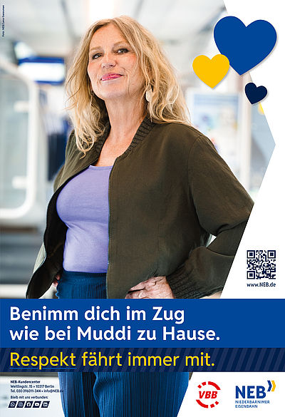 Hauptmotiv "Muddi" der Respektkampagne Hauptmotiv "Muddi" der Respektkampagne