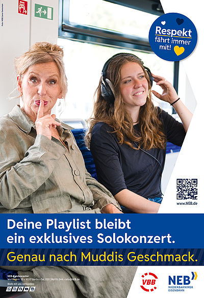 Musik genießen, aber bitte mit Kopfhörern. Musik genießen, aber bitte mit Kopfhörern.