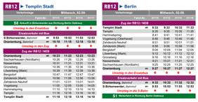 Fahrplan des Ersatzverkehrs am Mi, 02.09.2026