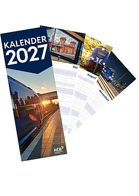 Titel und Vorschau auf Innenseiten des Streifenkalenders