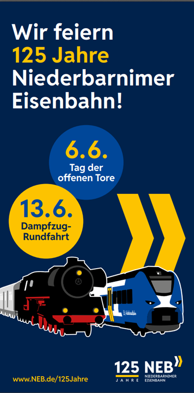Titel-Abbildung des Flyers zum NEB-Jubiläum mit Link zum PDF Titel-Abbildung des Flyers zum NEB-Jubiläum mit Link zum PDF